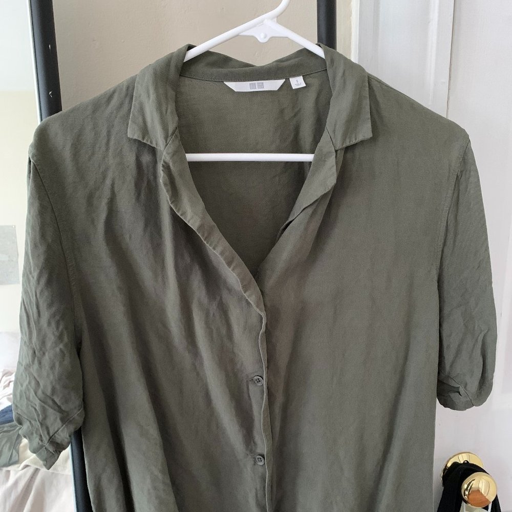 Uniqlo Linen-Blend Short Sleeve Shirt